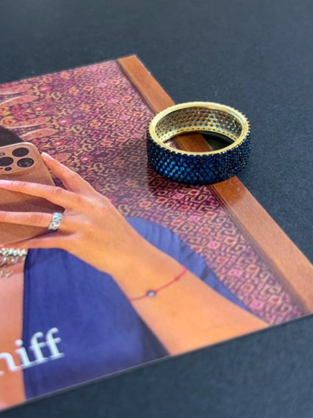 MARLYN SCHIFF - Blue Sapphire Ring Size 7.5-8
